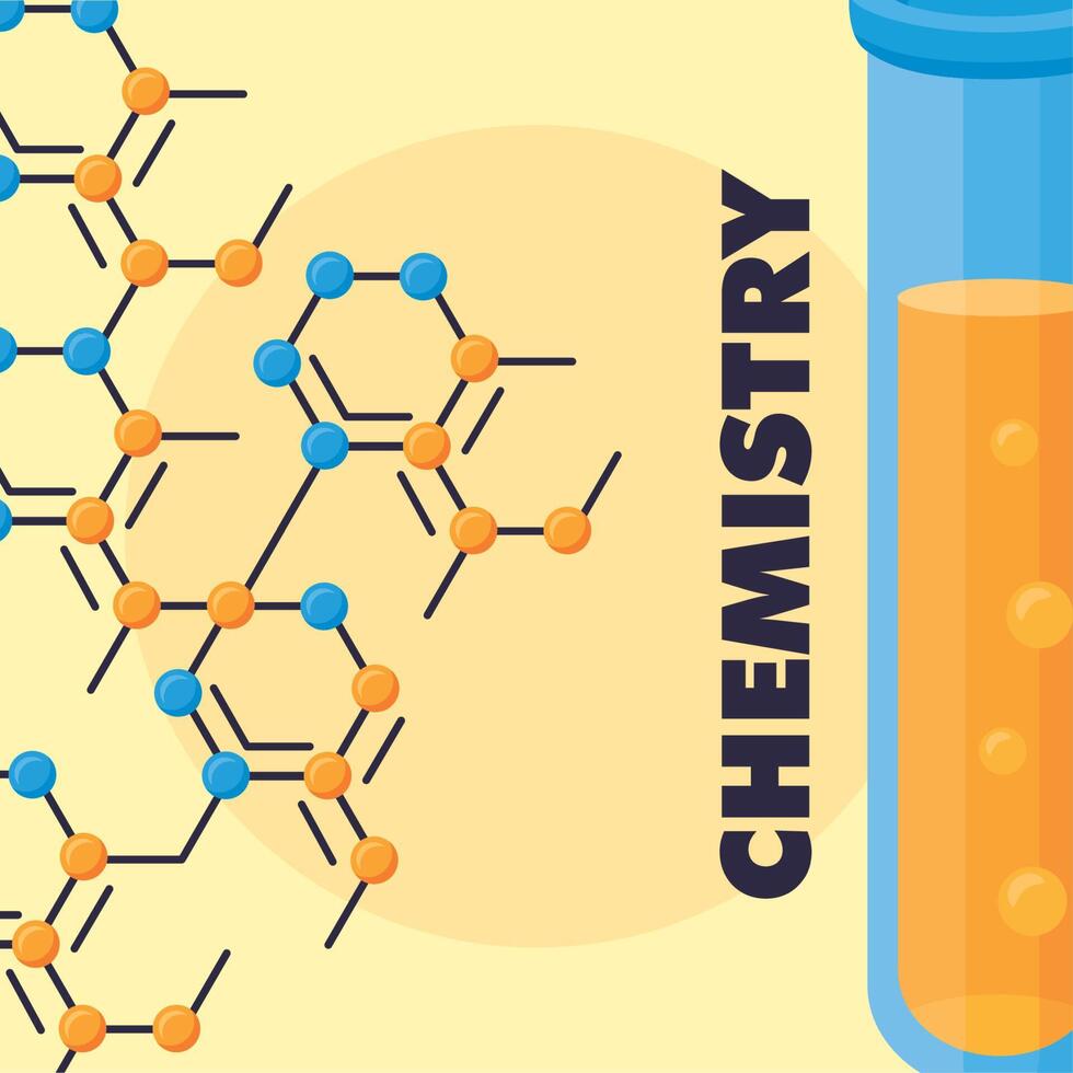 chemestry lettering poster vector