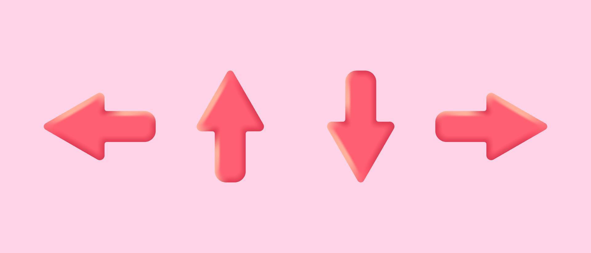 3D arrow icon realistic vector concept isolated. Trendy modern design illustration