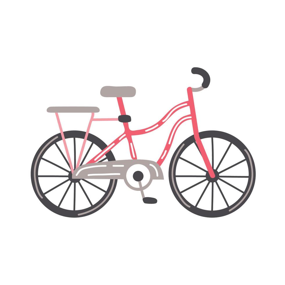 bicicleta roja retro vector