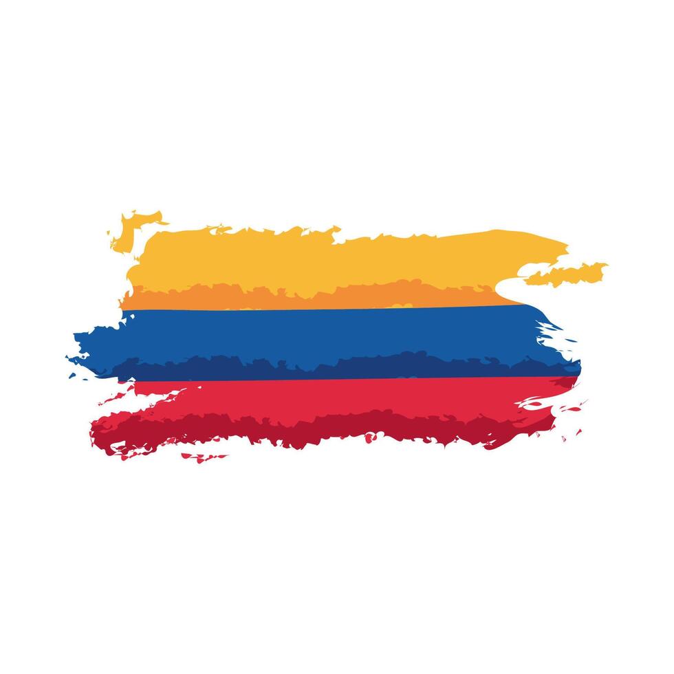 colombian flag painted vector
