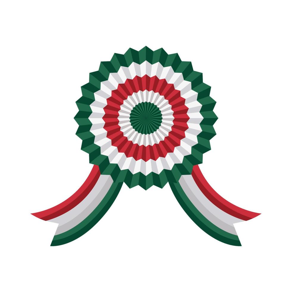 mesican flag in medal vector