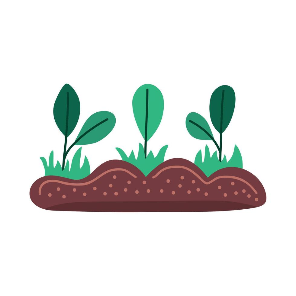 plants in ground vector