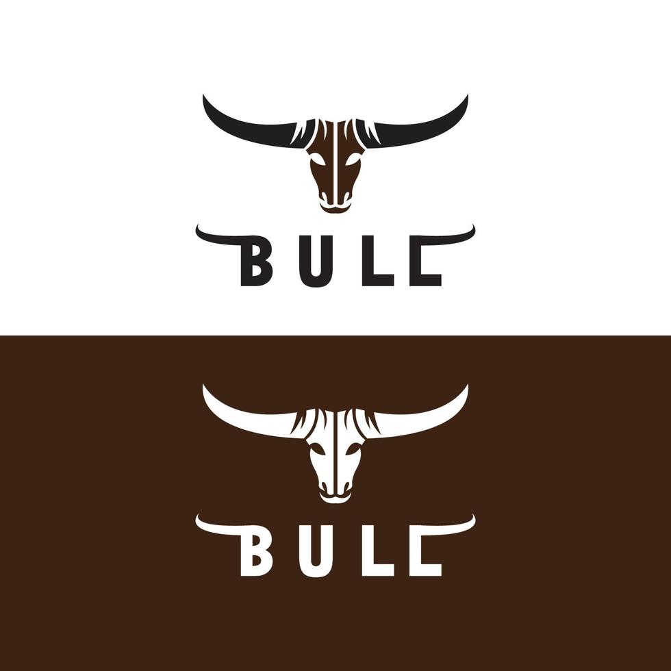Bull logo y símbolos vector plantilla iconos aplicación