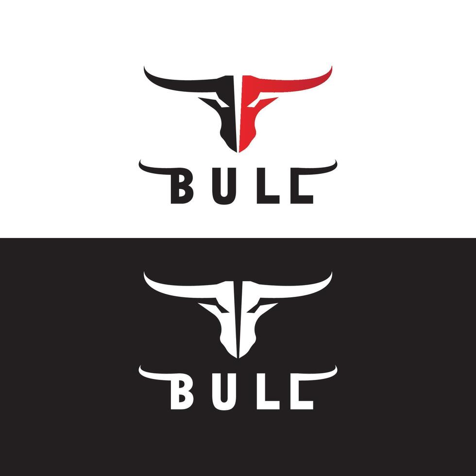 Bull logo y símbolos vector plantilla iconos aplicación