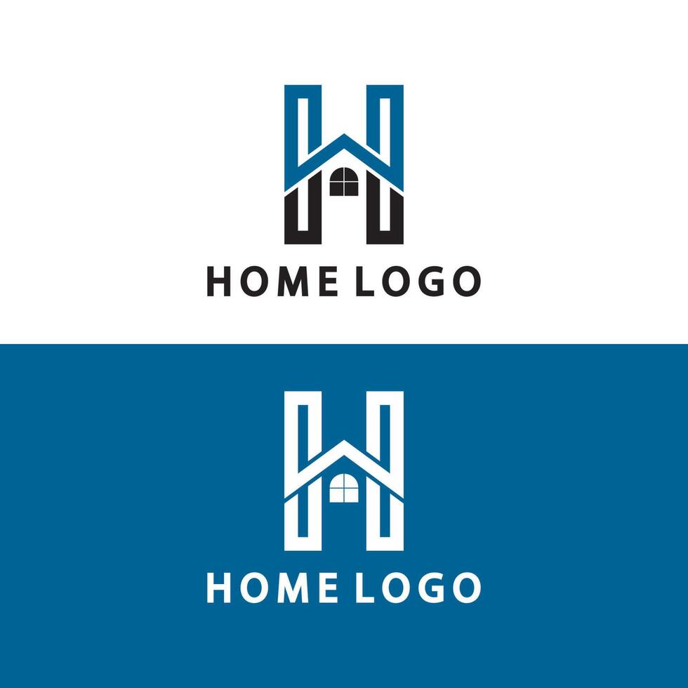 Initial letter H  Home logo icon vector illustration design