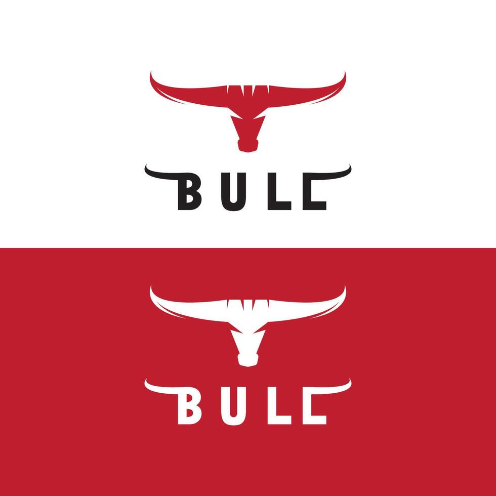 Bull logo y símbolos vector plantilla iconos aplicación