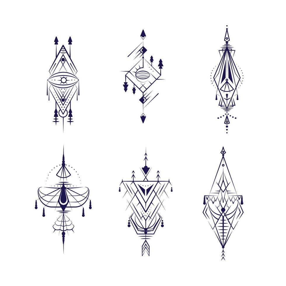 Minimalist Geometric Abstract Line vector