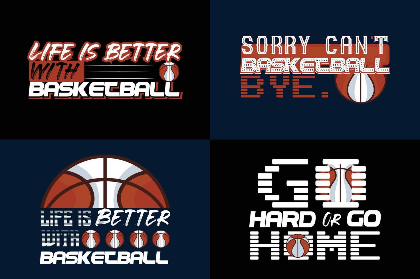 Basketball T-Shirt Designs Bundle Sports Apparel,Sports vector bundle, t-shirt design for a basketball Player and Fan.