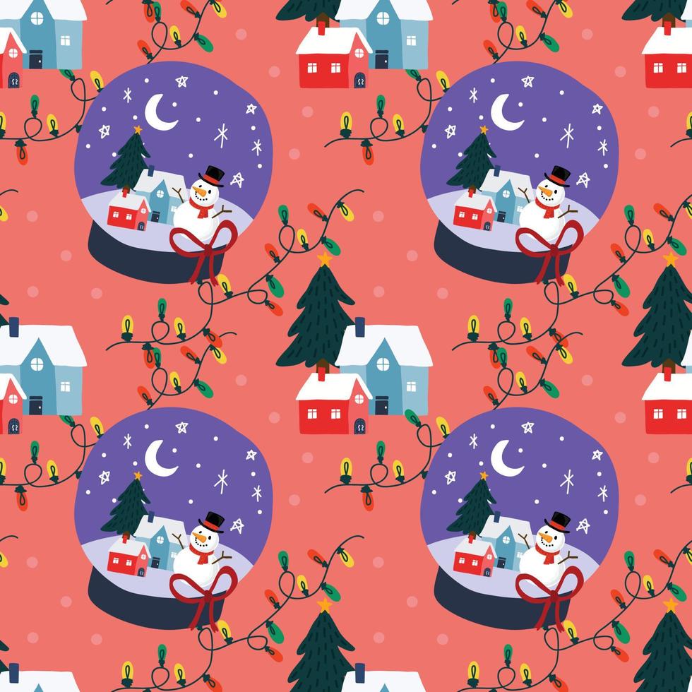 cute christmas items seamless design for wrapping paper vector