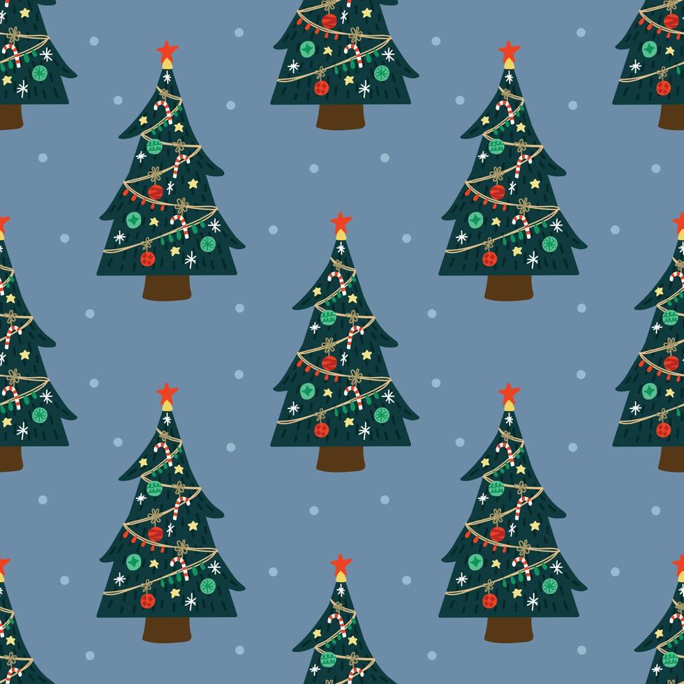 cute christmas items seamless pattern design for wrapping paper dark background vector