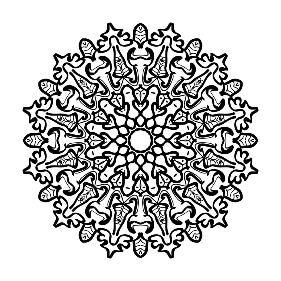 Hand drawn mandala. decoration in ethnic oriental  doodle ornament. vector
