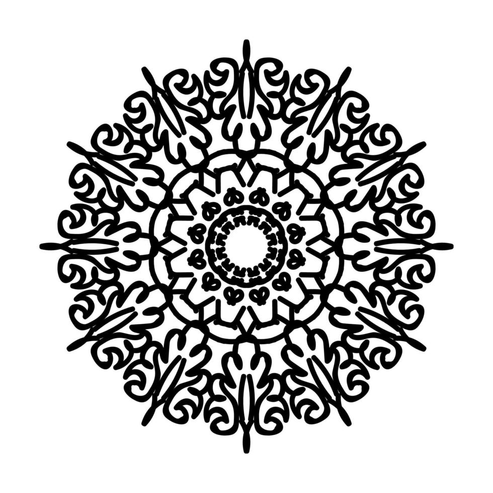 Hand drawn mandala. decoration in ethnic oriental  doodle ornament. vector