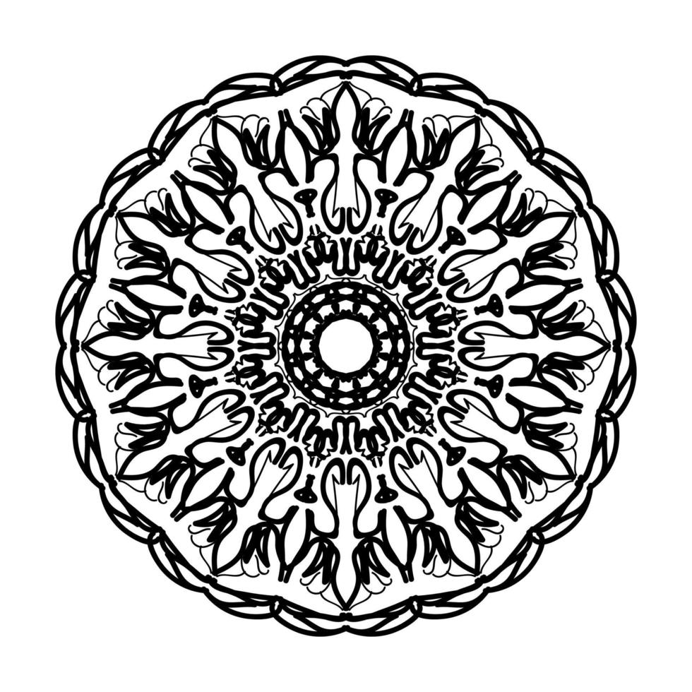 Hand drawn mandala. decoration in ethnic oriental  doodle ornament. vector