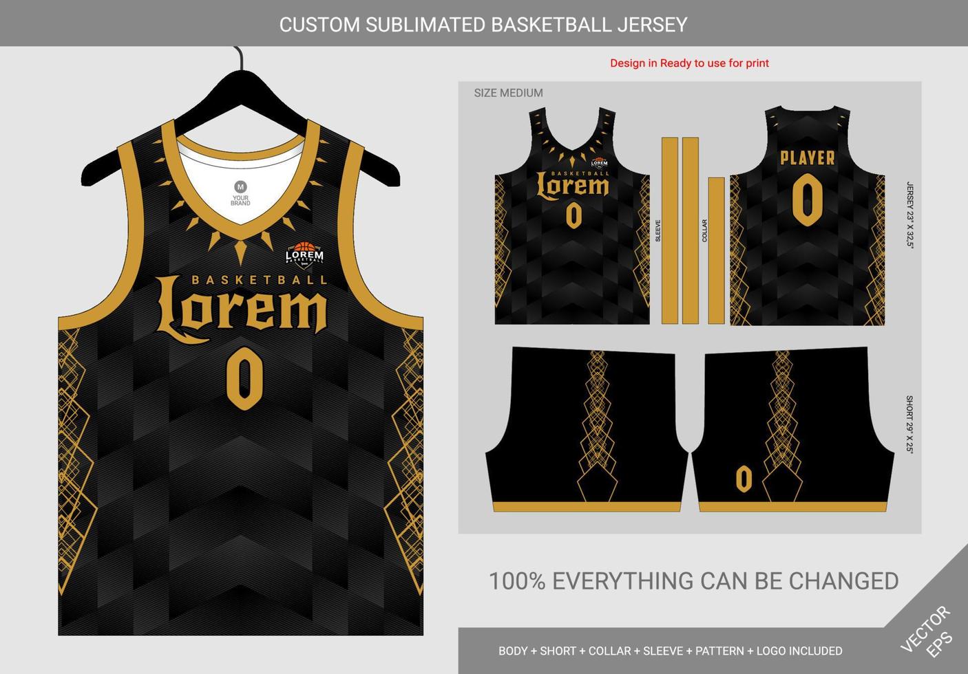 arrow basketball jersey template set vector