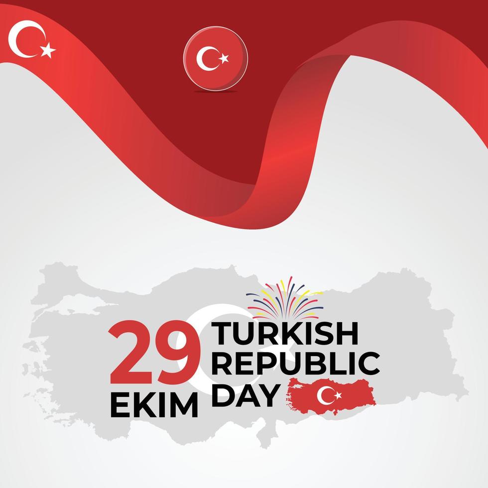 29 october turkey republic day, 29 ekim turkey happy holiday, turkey independence day flat design vector