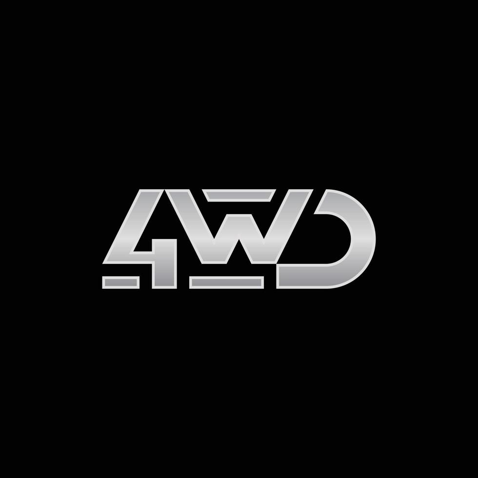 4WD Monogram Creative Business Logo vector