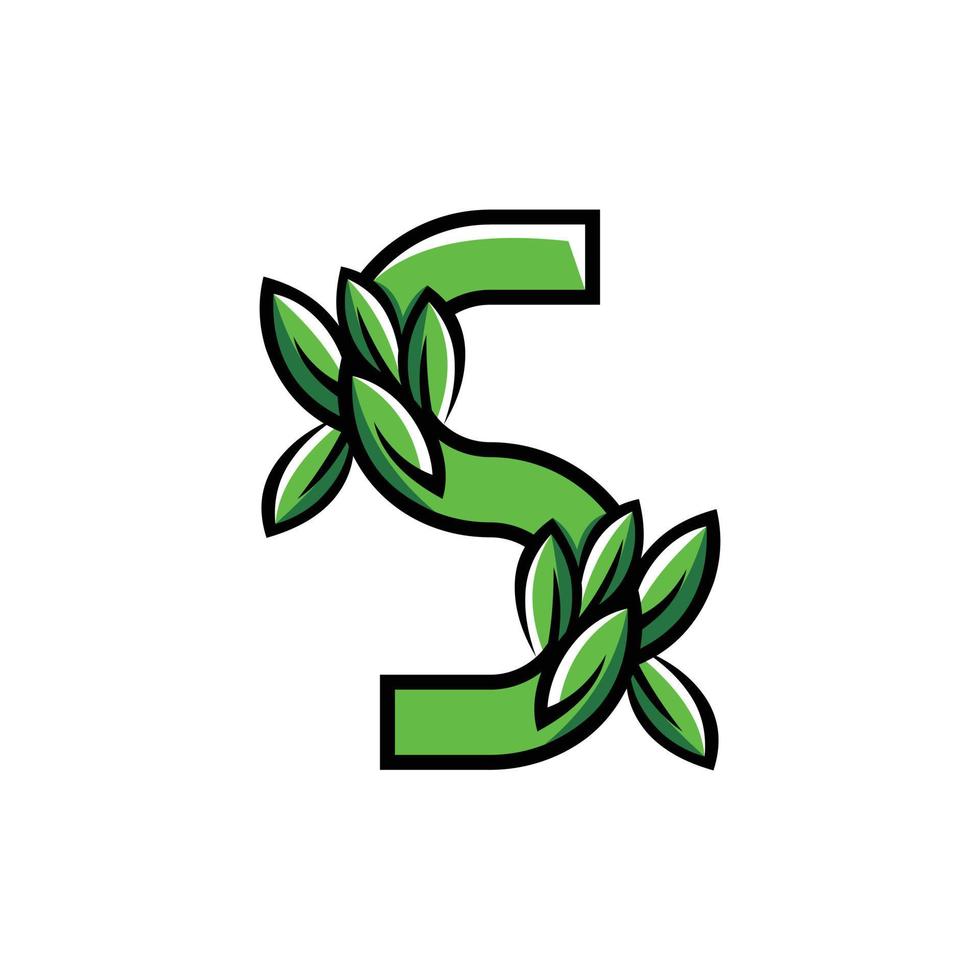 Letter S Leaf Nature Ecology Nature Logo vector