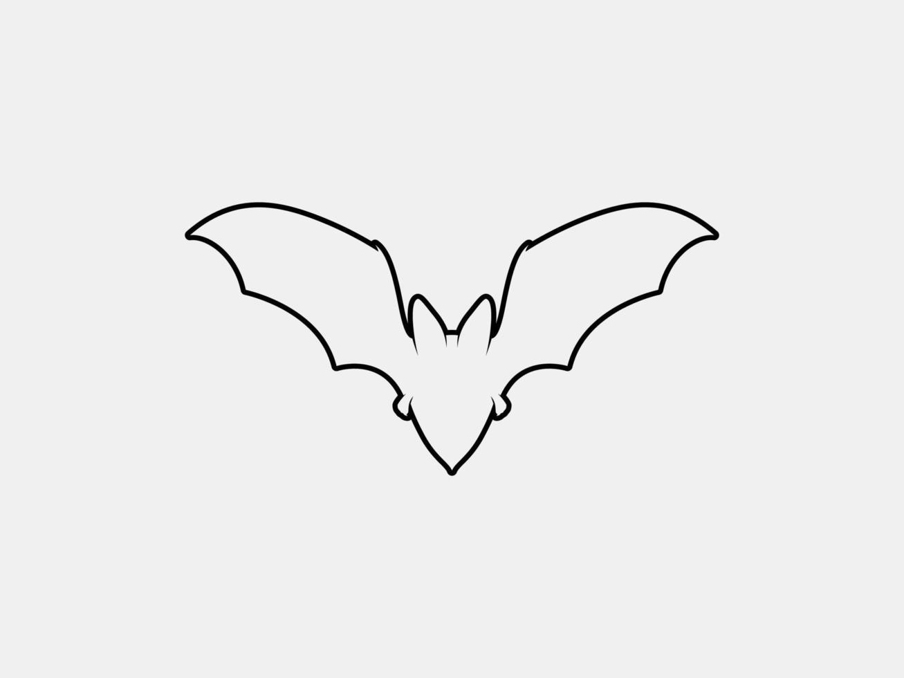 bat outline vector silhouette
