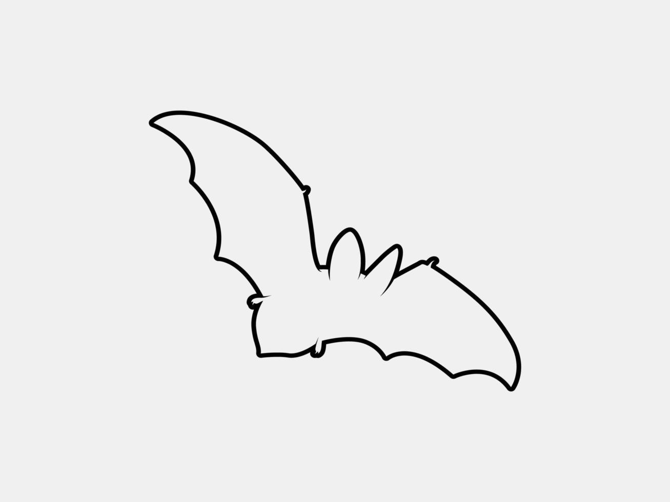 bat outline vector silhouette
