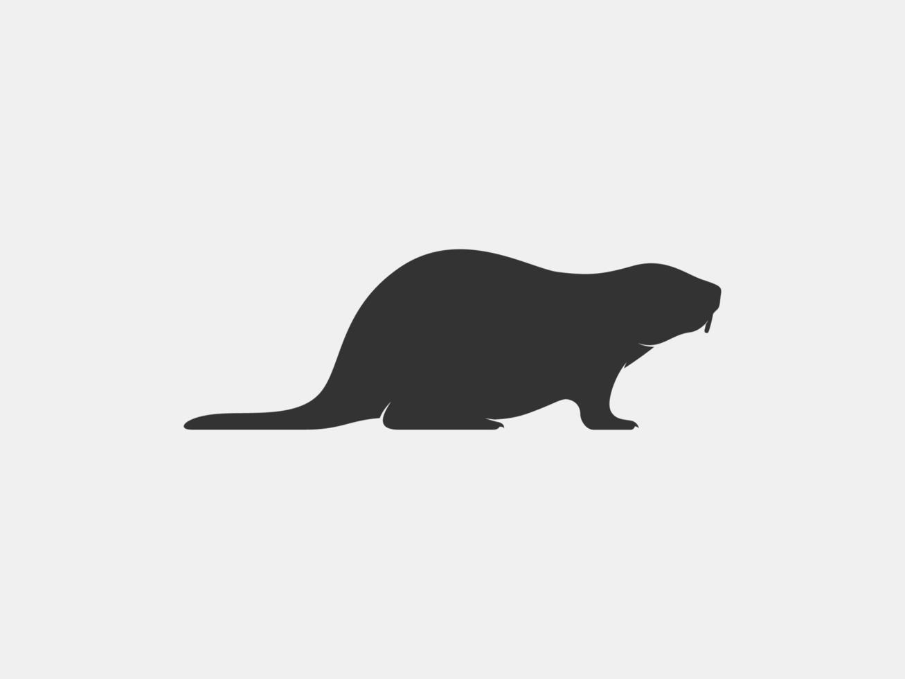 beaver vector silhouette