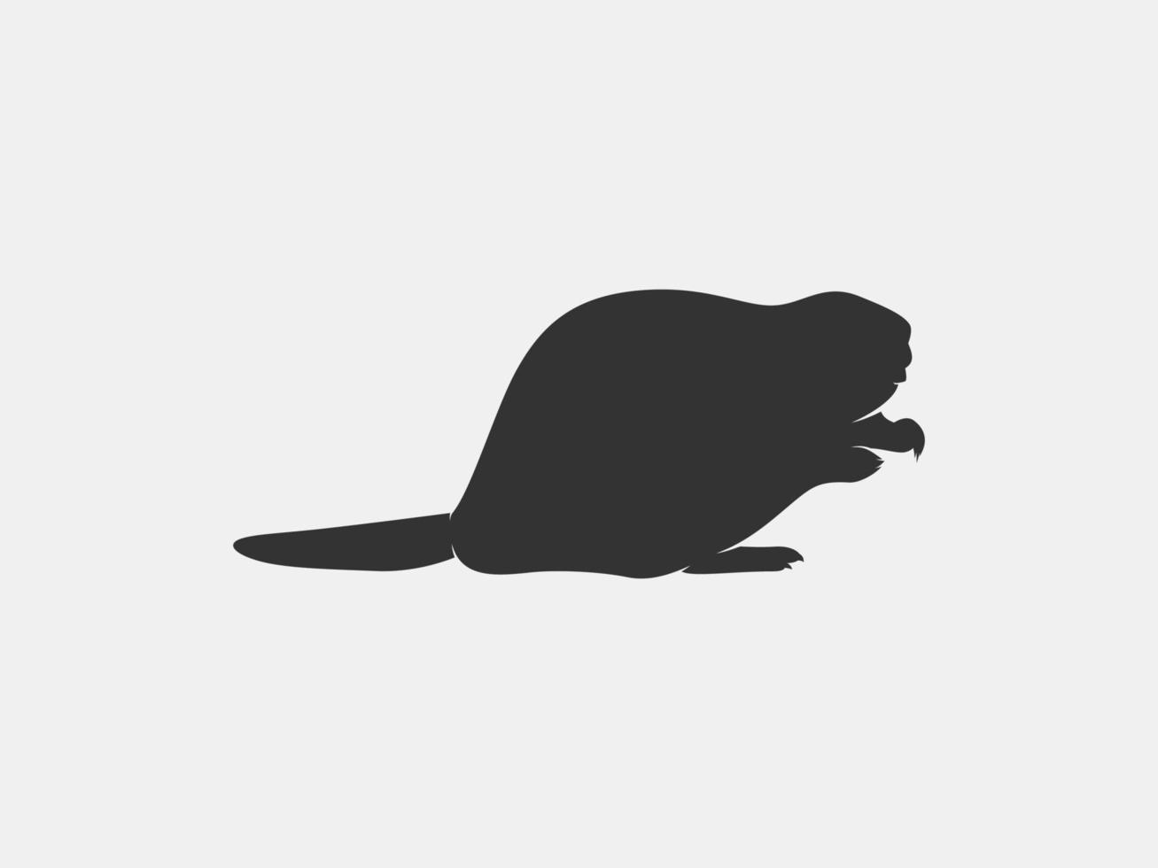 beaver vector silhouette