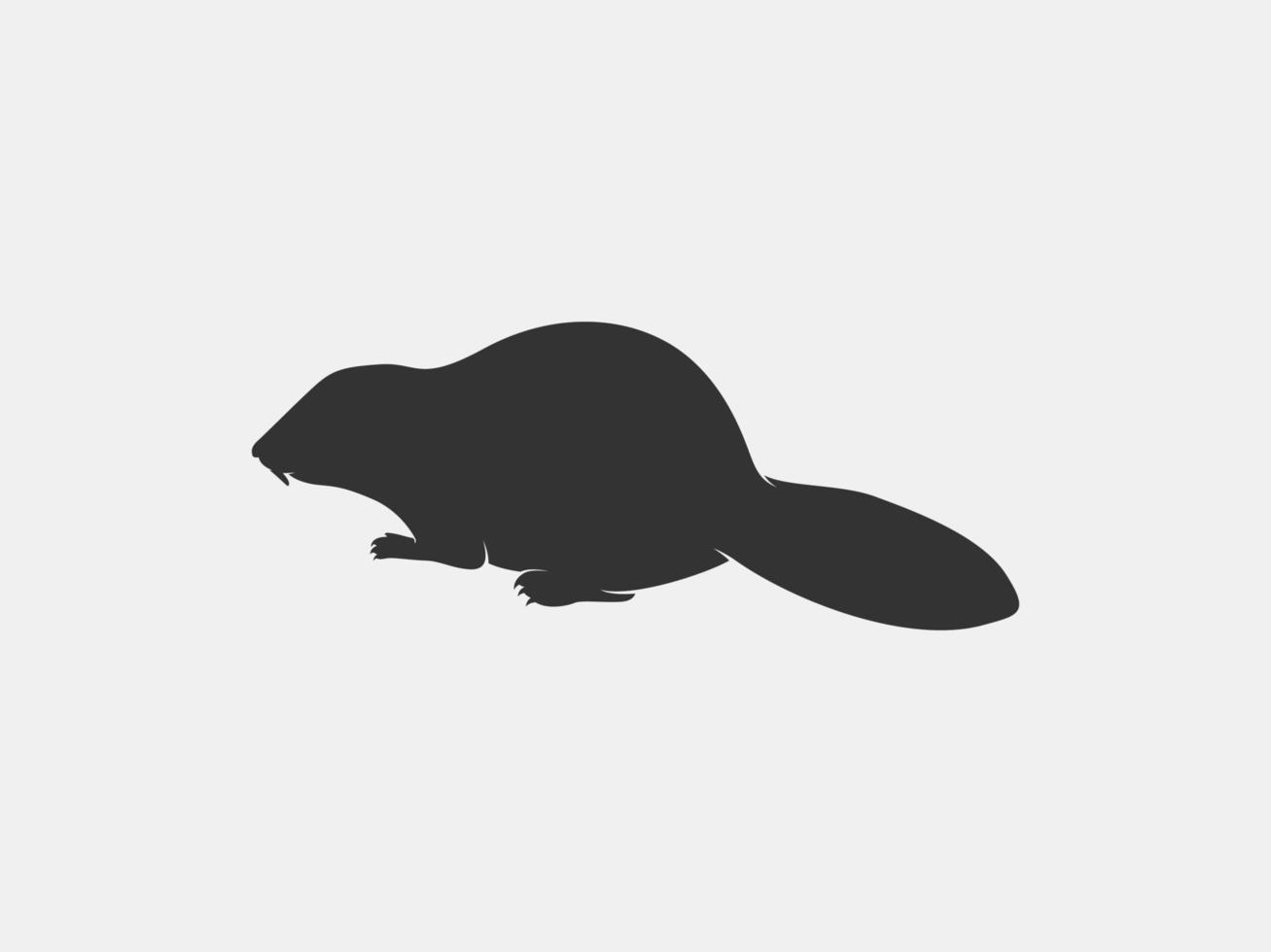 beaver vector silhouette