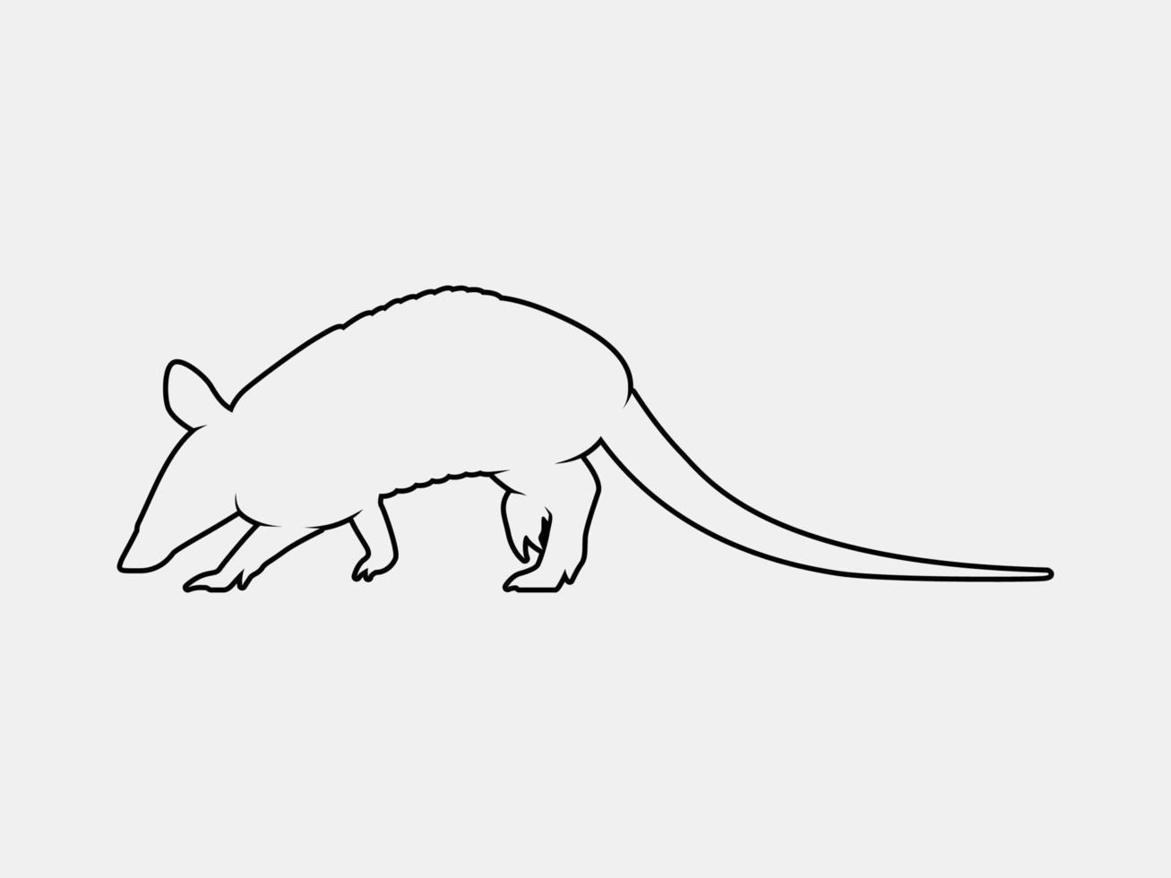 armadillo outline vector silhouette