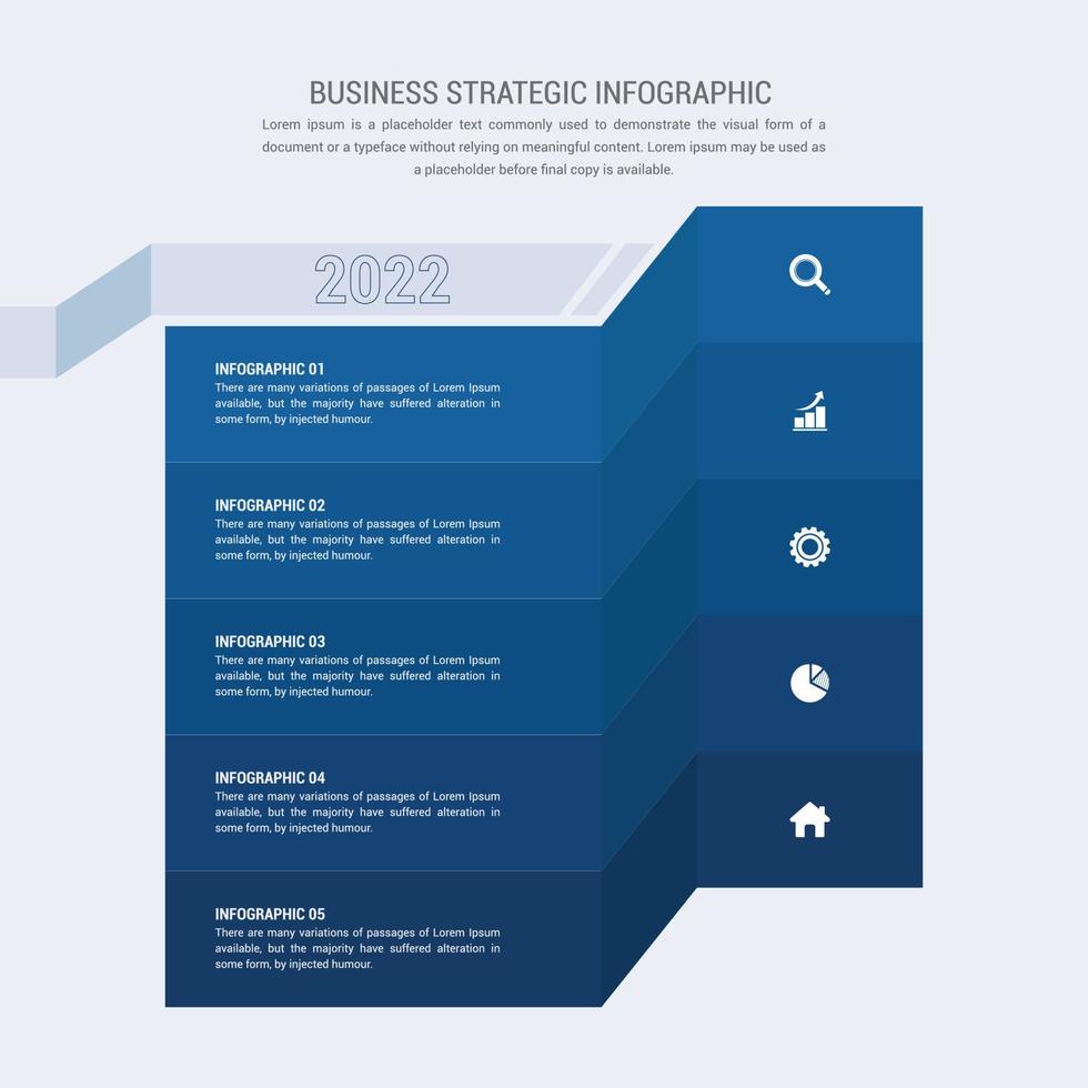 ilustración de diseño infográfico estratégico empresarial vector