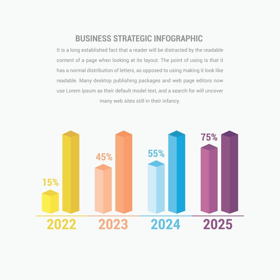 ilustración de vector de banner de infografía moderna