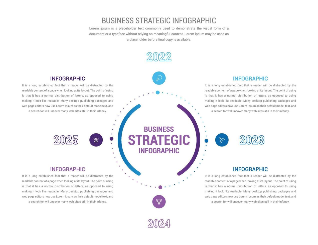 Business Strategic Infographic Design Illustration vector