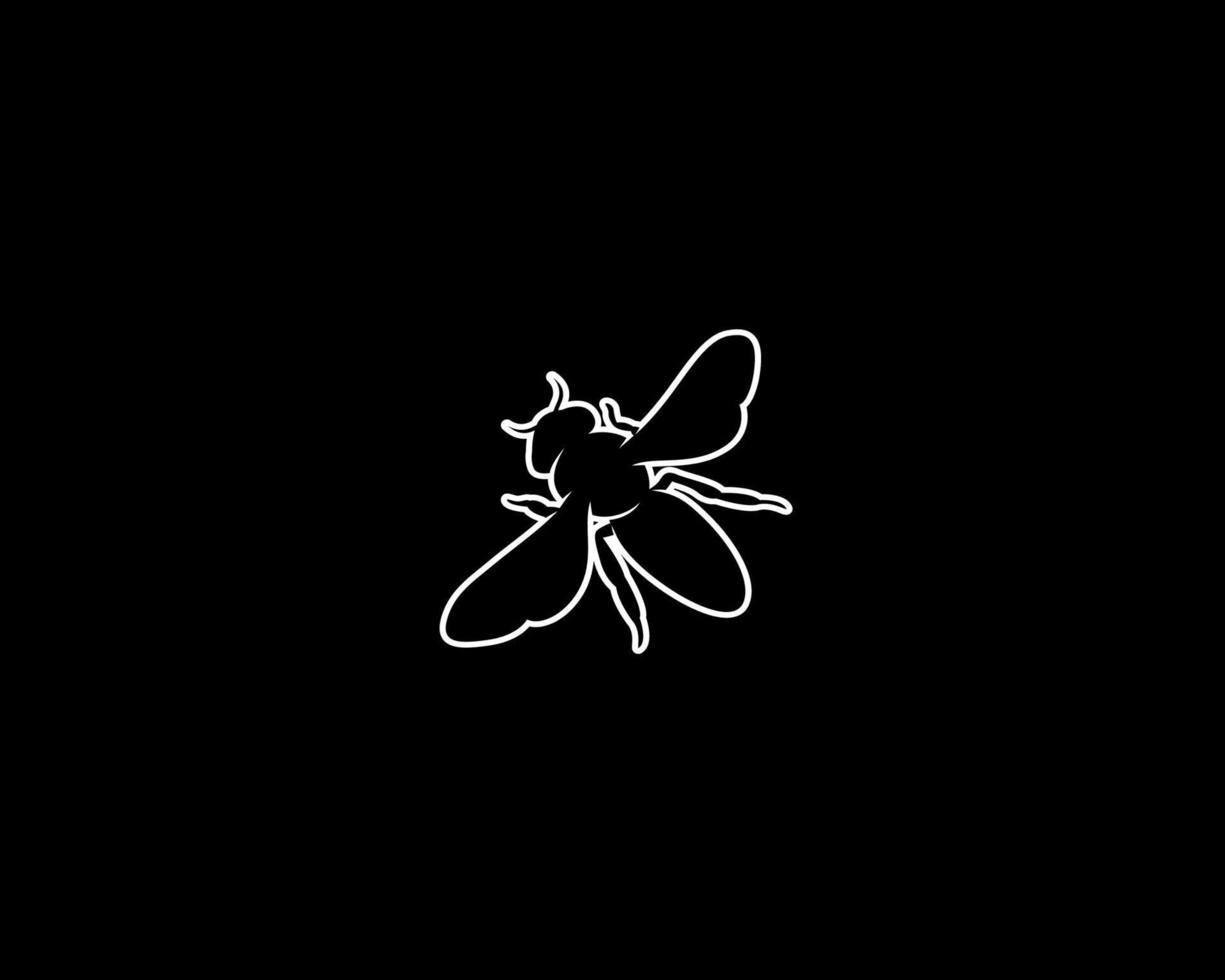 bee outline vector silhouette