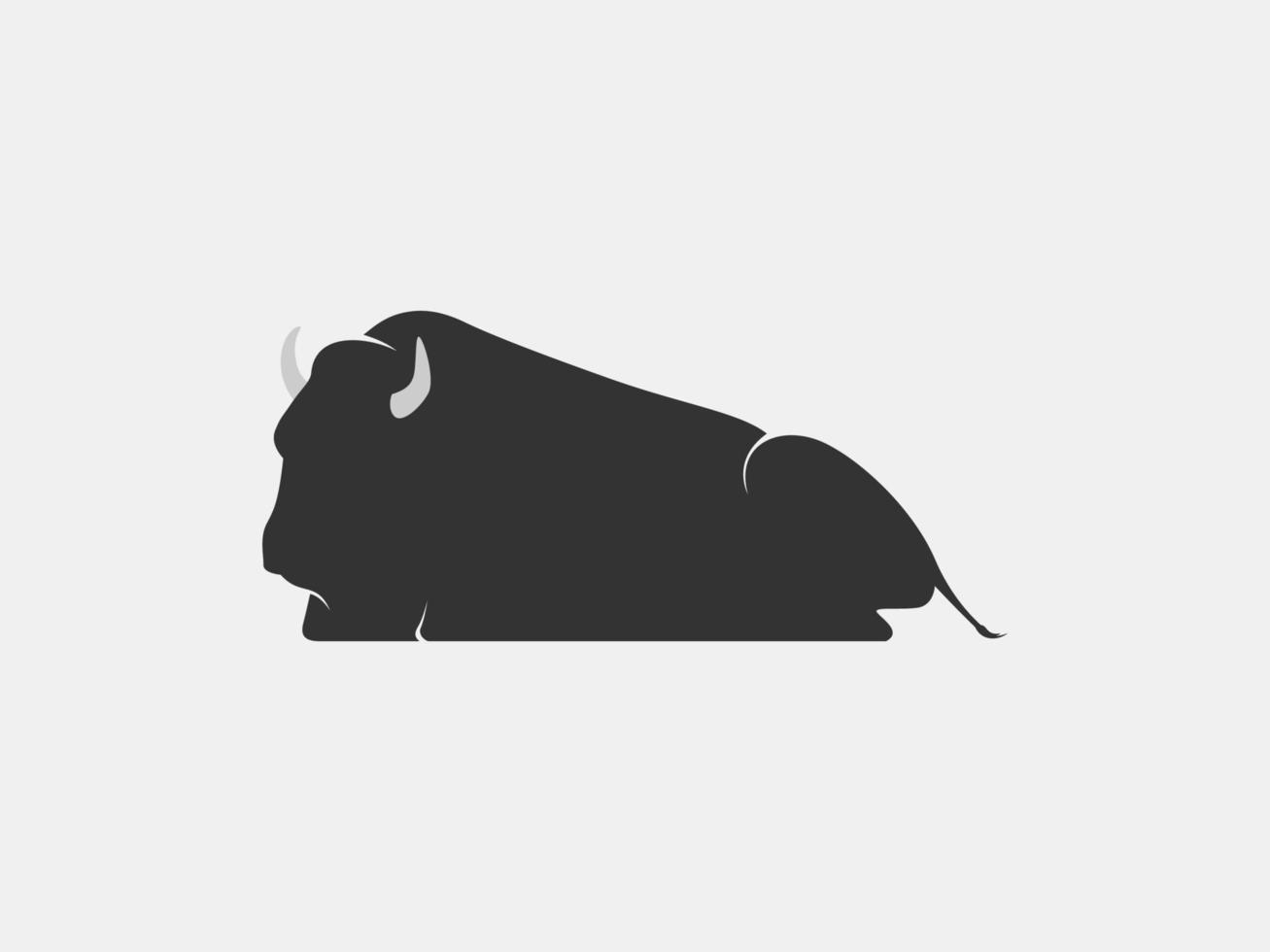 bison vector silhouette