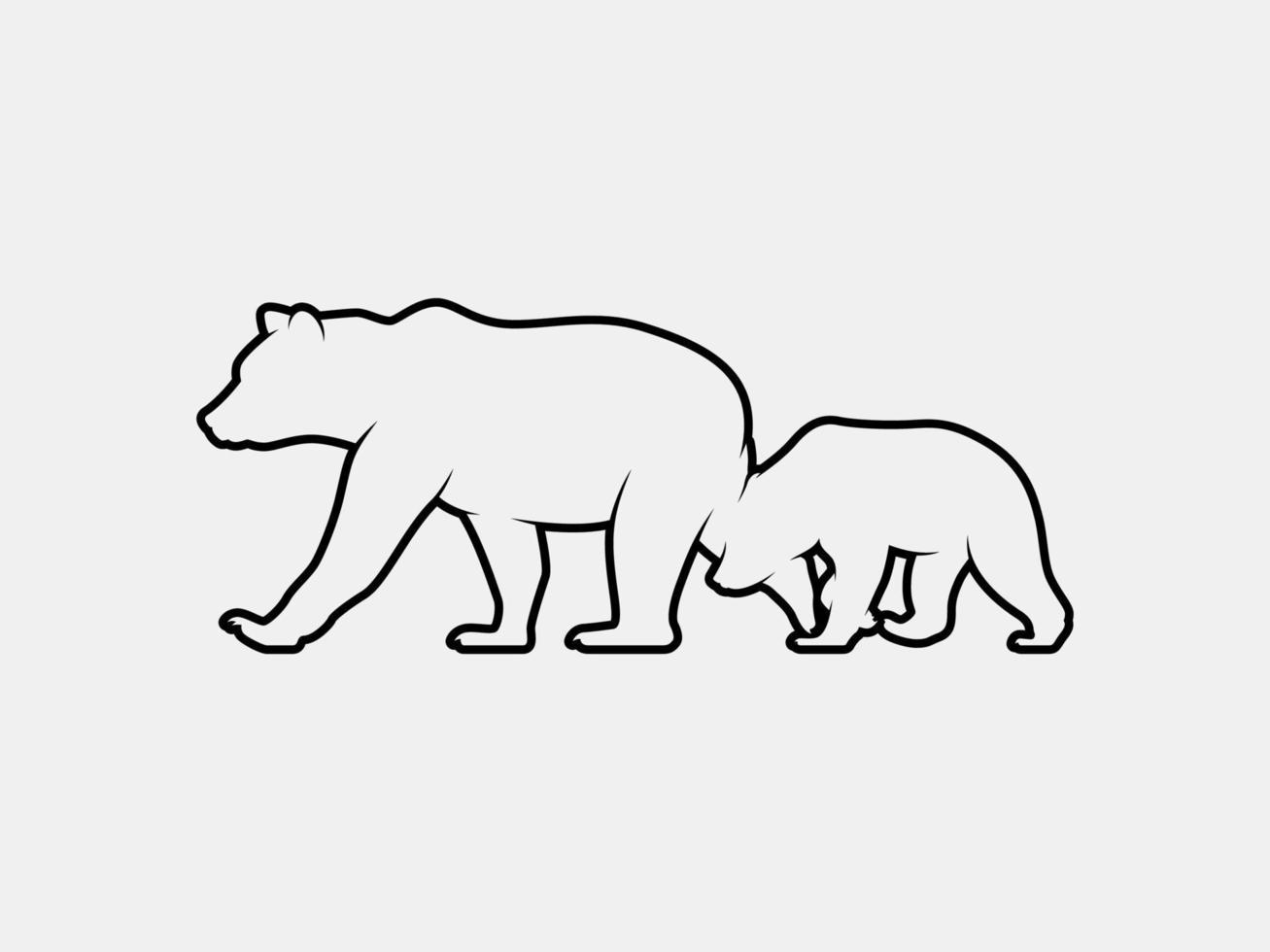 bear outline vector silhouette