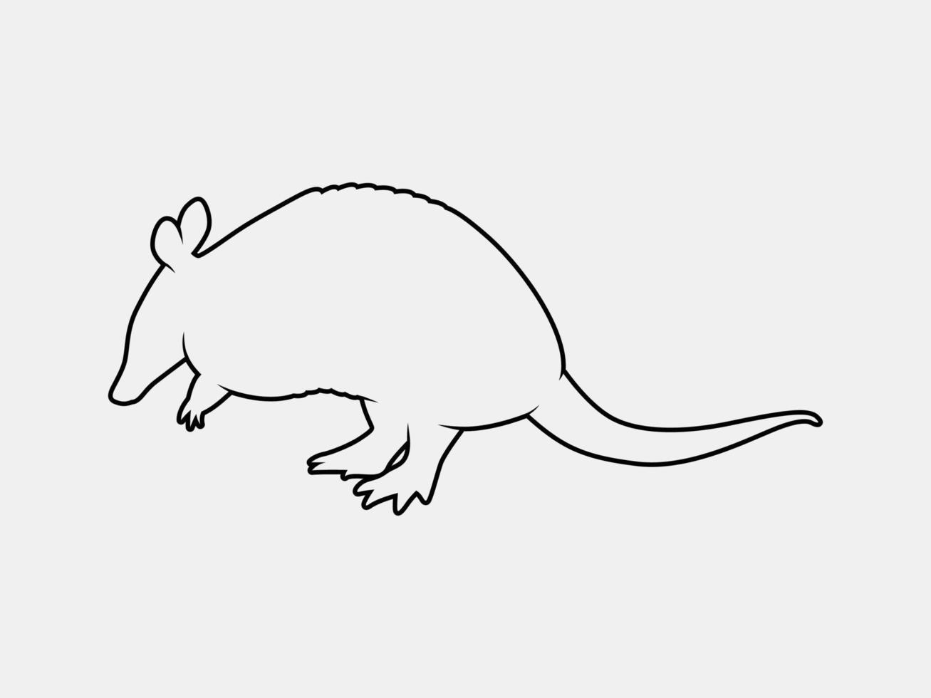 armadillo outline vector silhouette