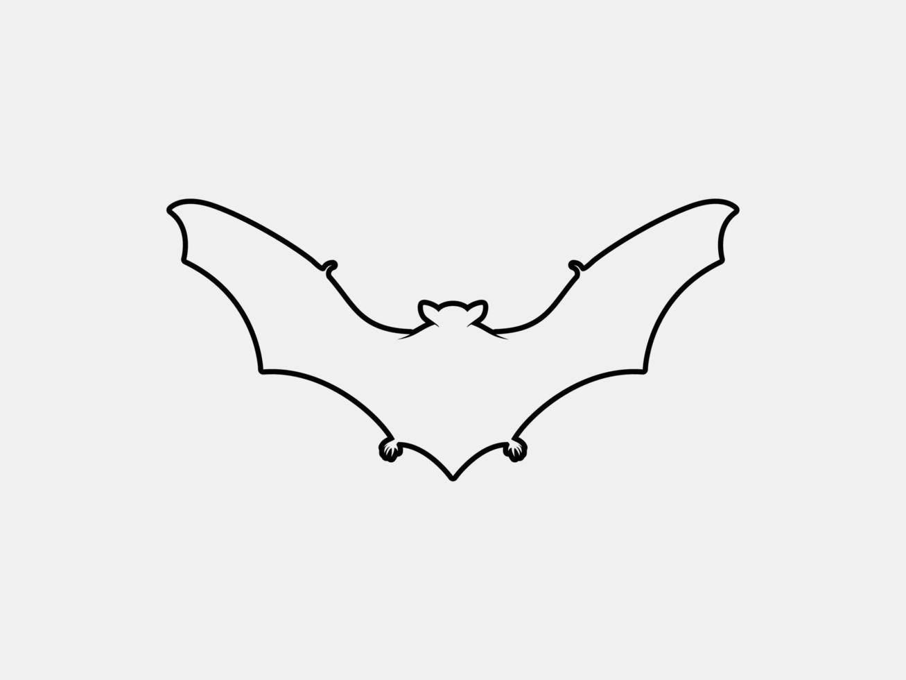 bat outline vector silhouette