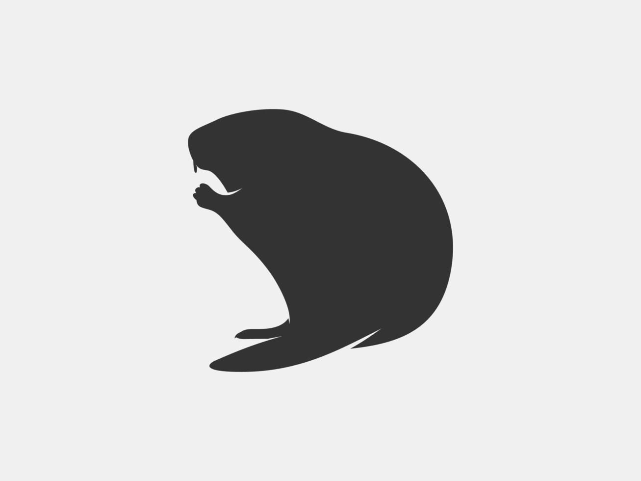 beaver vector silhouette