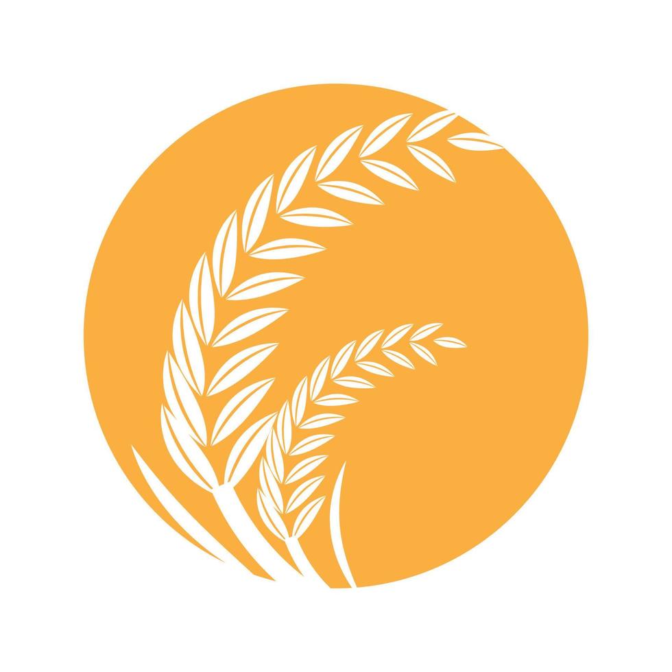 Diseño de ilustración de vector de plantilla de logotipo de trigo
