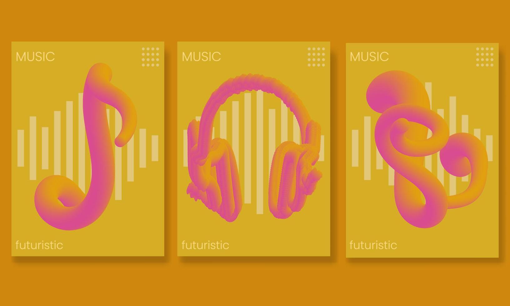 Futuristic, trendy music cover . Applicable for party event, music fest, audio branding, advertising etc vector