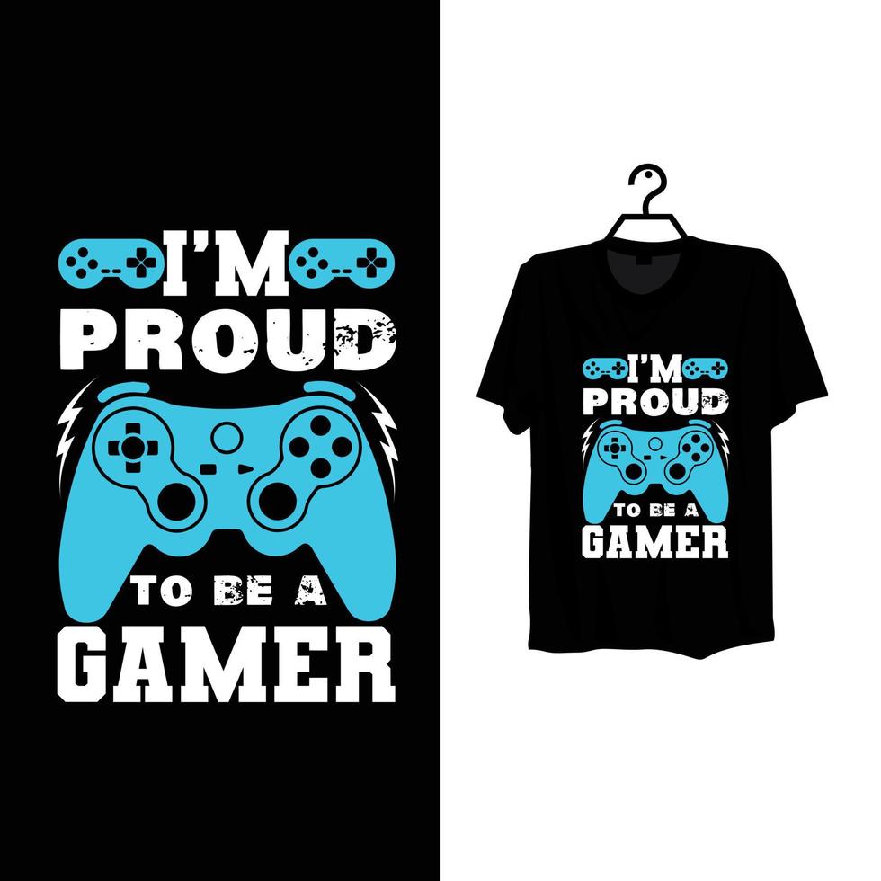 Typography Gamer t shirt design. vector