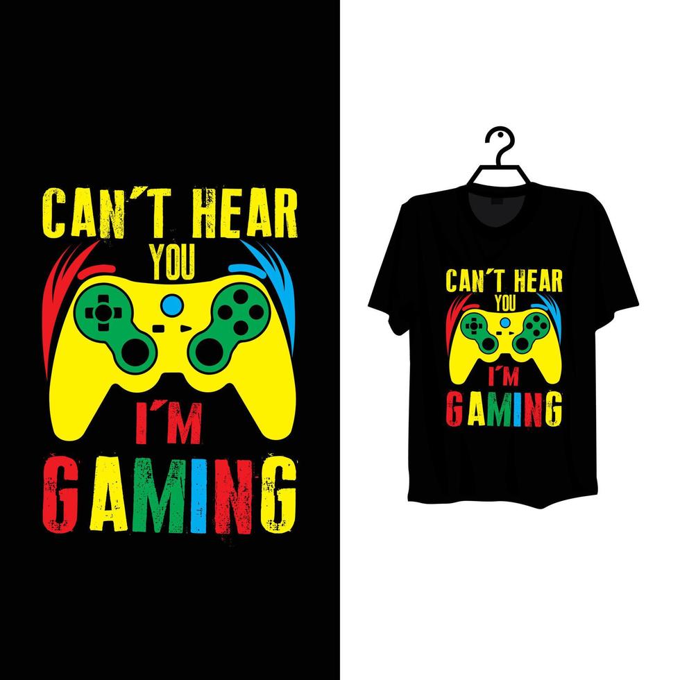 Gaming t shirt template design. vector