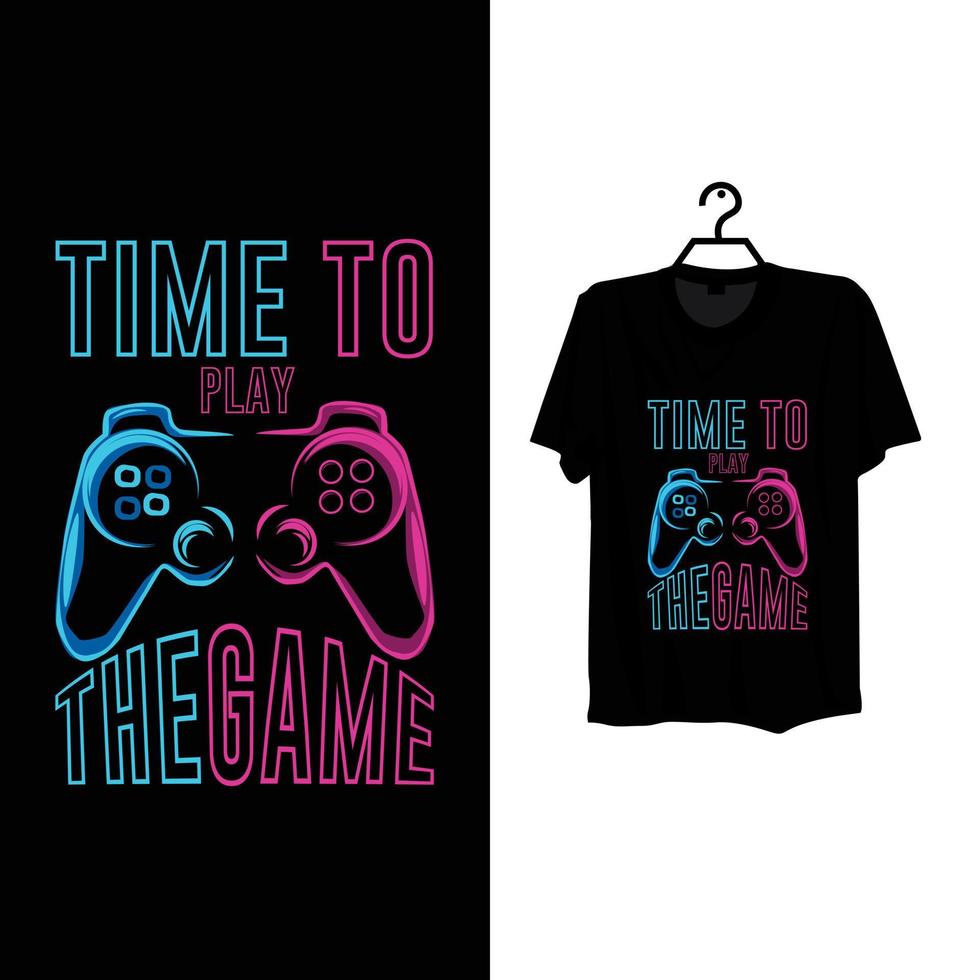 Creative gaming t shirt template design. vector