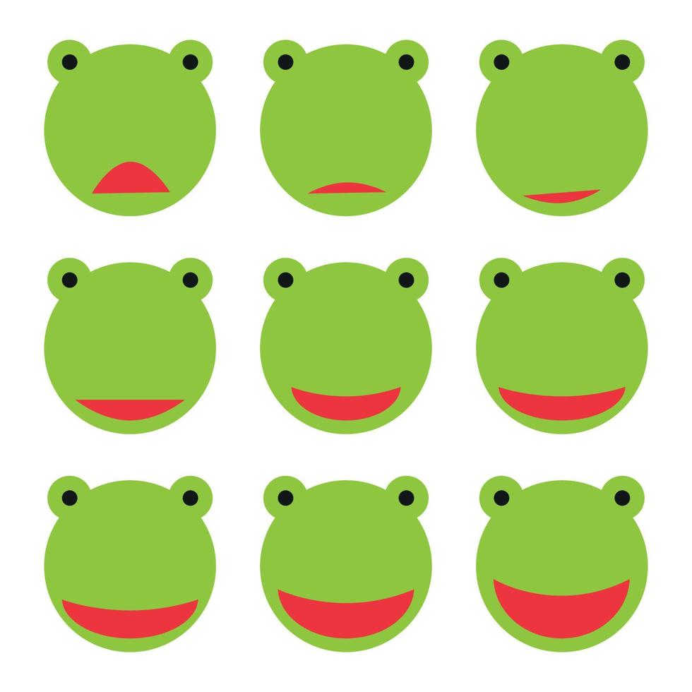 Frog emoji vector illustration