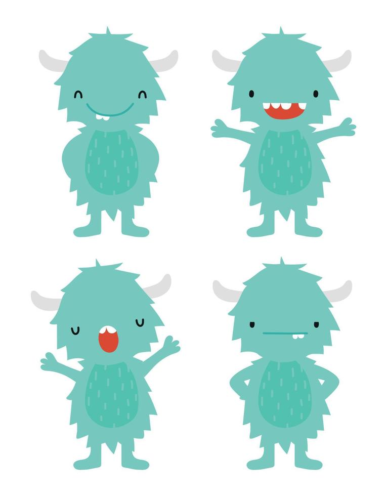 Ilustración de vector de diseño de personajes yeti