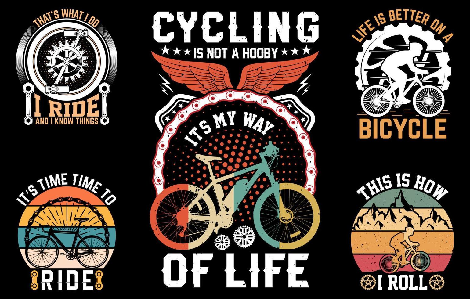 Cycle t shirt bundle, set of bicycle t shirt, cycle vector element, cycle silhouette