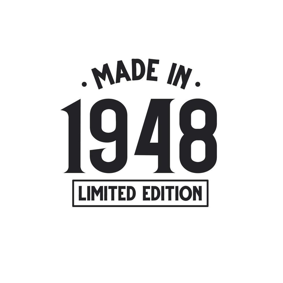 Made in 1948 Limited Edition vector