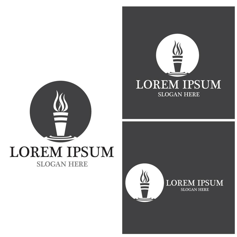 Torch icon and symbol vector template