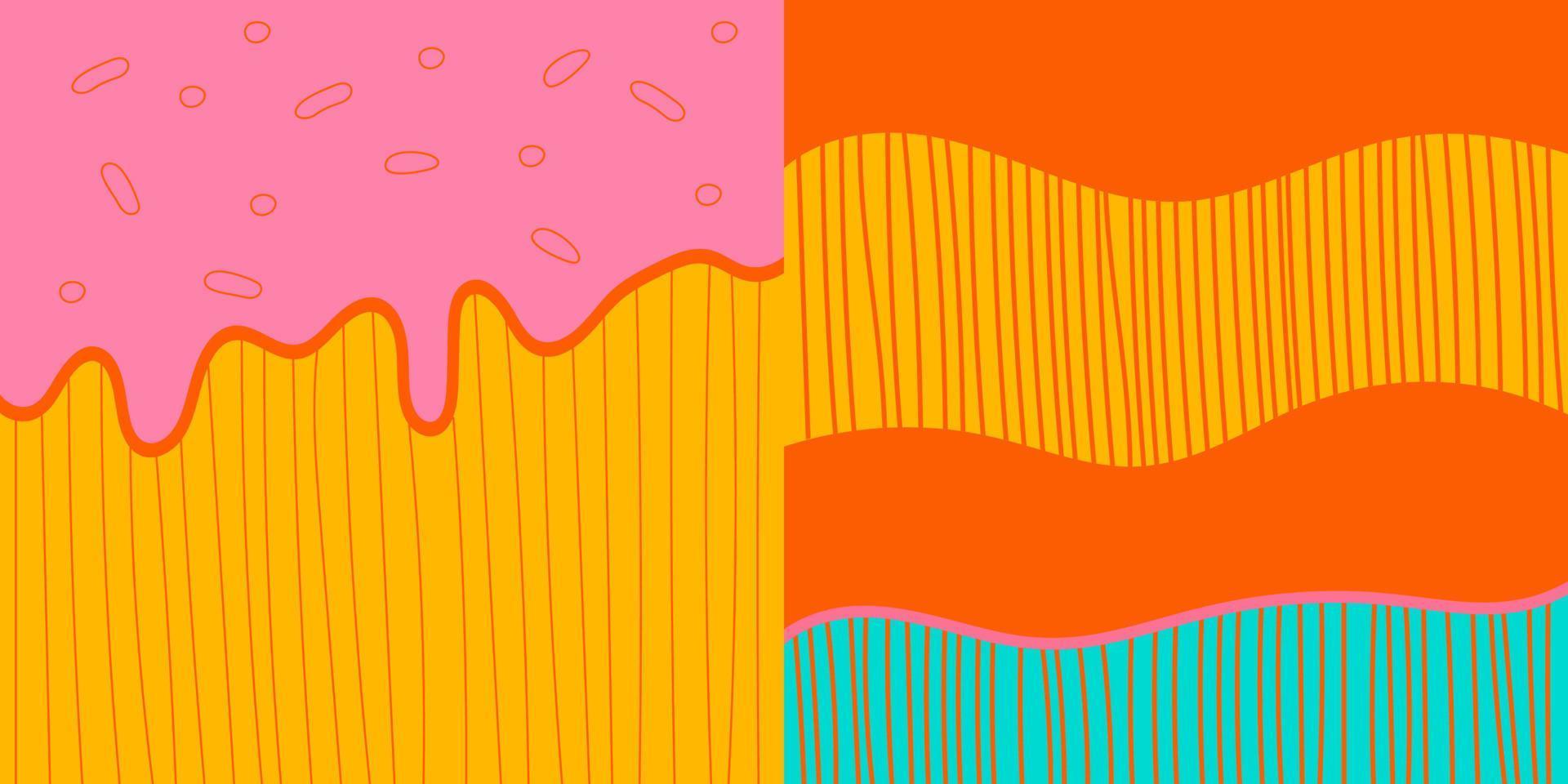 abstract retro background. ice cream drips and vertical lines vector