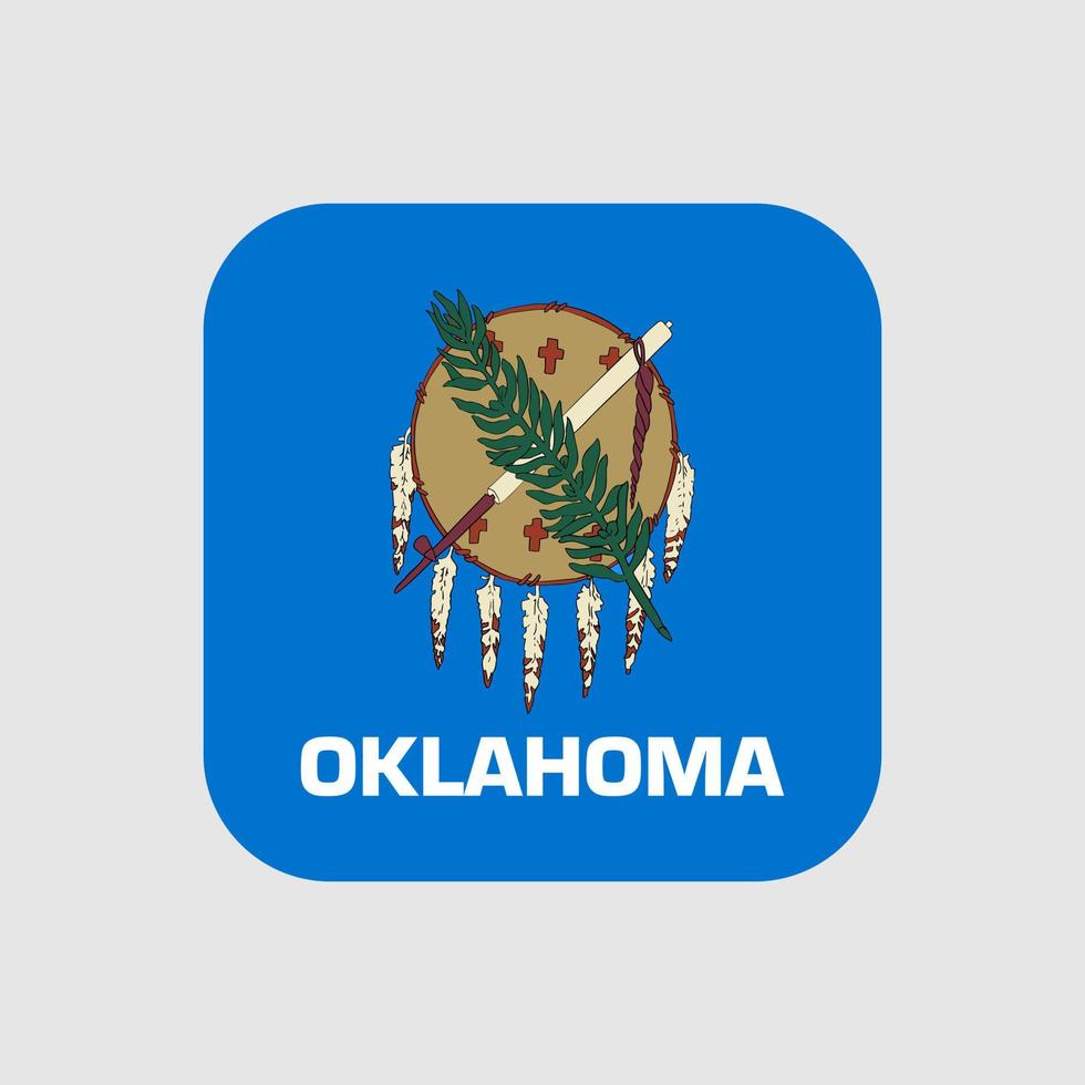 Oklahoma state flag. Vector illustration.