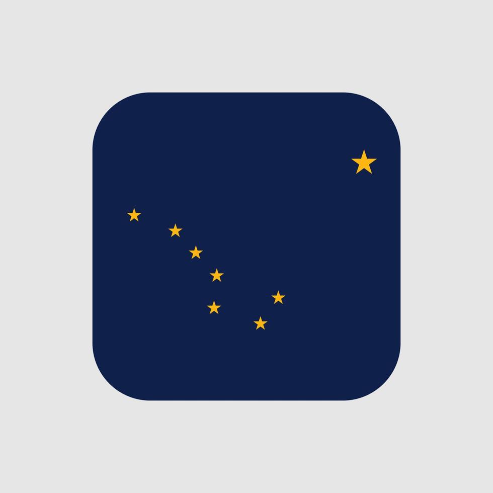 Alaska state flag. Vector illustration.