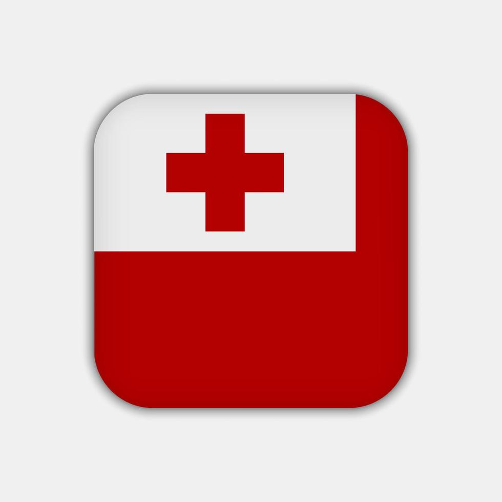Tonga flag, official colors. Vector illustration.